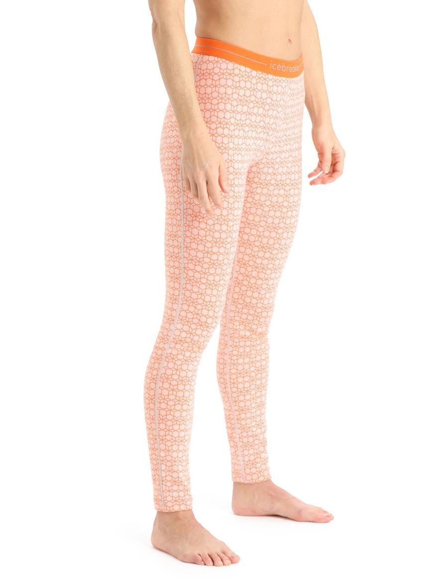 Legginsy Icebreaker Merino 250 Vertex Alpine Geo Damskie Białe | PL 1417EBCX